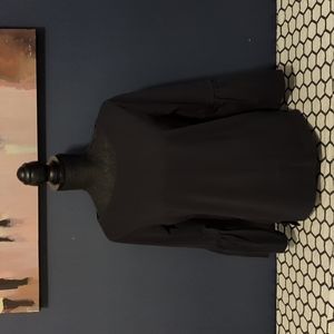 Black boat neck blouse